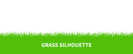 Green grass silhouette background. Vector Illustration for concept design.のイラスト素材