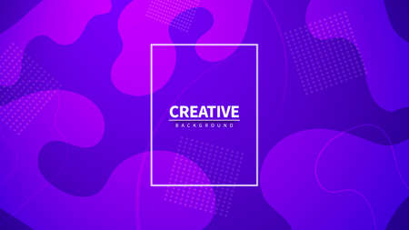 Liquid purple color background design. Trendy abstract backdrop. Ready futuristic background for use in web or print design. Fluid gradient shapes composition.のイラスト素材