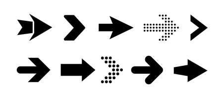 Arrow icon. Big set of vector flat arrows. Collection of concept arrows for web design, mobile apps, interface and more.のイラスト素材