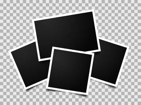 Composition of empty photo frames. Vector illustration.のイラスト素材
