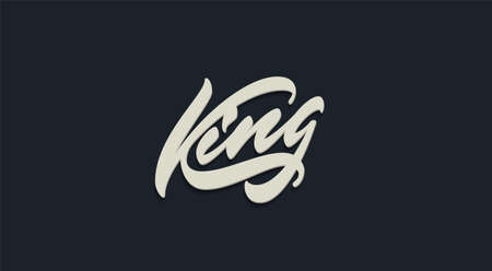 King hand lettering. Trendy slogan design for use in t-shirt, hoodie and other clothes.のイラスト素材