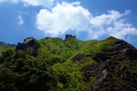 Mountains around Taipei in Taiwan.の写真素材