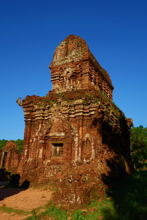 Ruins and sanctuary My Son located in Vietnam.の写真素材