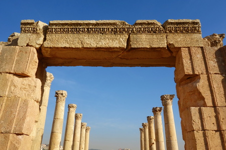 protected site located in Northern Jordan, in Jerash.の写真素材