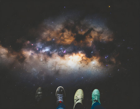 Gazing at the Majestic Milky Way Galaxy from Earth's Surface, a Stargazing Adventureの素材