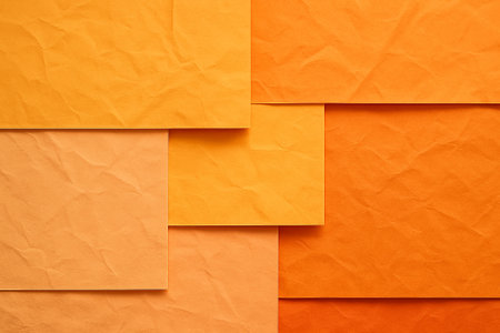 Warm Tones Of Crinkled Paper Texture In Shades Of Orange And Yellowの素材