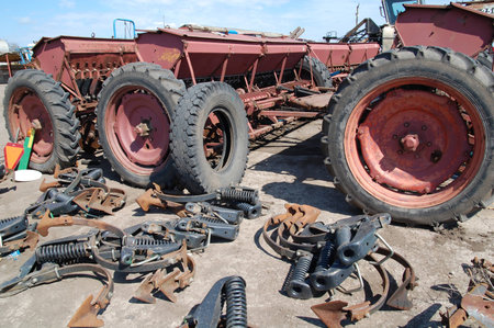 Old seeders need to be repairedの写真素材