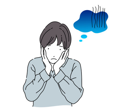 What should I do? Men in troubleのイラスト素材