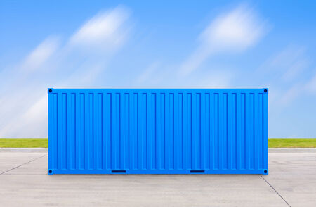 Container with sky background の写真素材