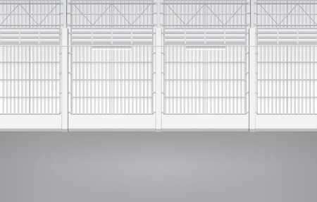 Empty factory use for background, night scene.のイラスト素材