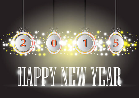 Illustration of Happy new year text on dark background.のイラスト素材