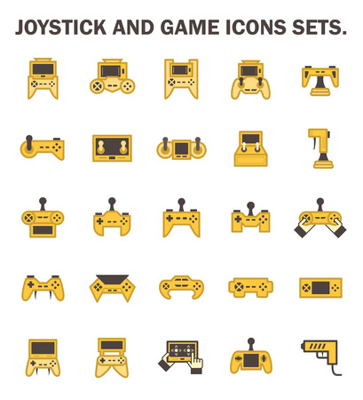 Joystick icons sets.のイラスト素材