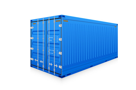Vector of cargo container isolated on white background.のイラスト素材