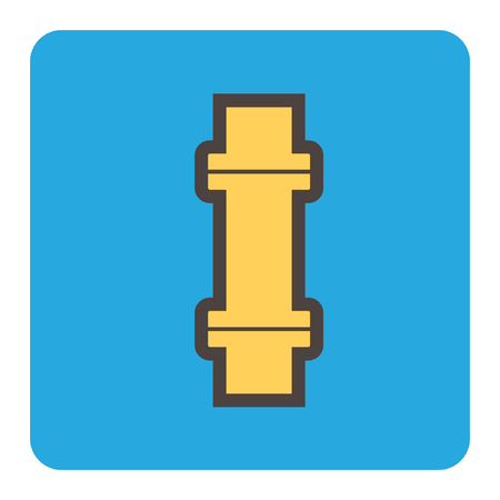 Vector icon of steel pipe connector for plumbing and piping work.のイラスト素材