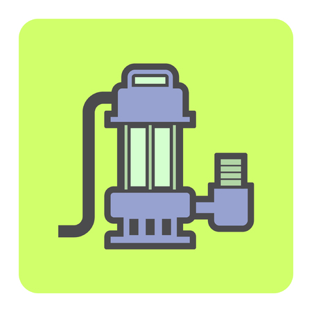Vector icon of electric water pump or submerge water pumpのイラスト素材
