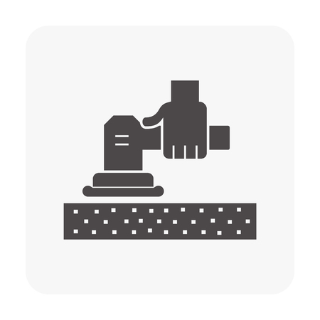 Floor repair icon on white.のイラスト素材