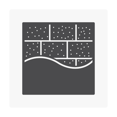 Wall and material icon on white background. Vector illustration.のイラスト素材