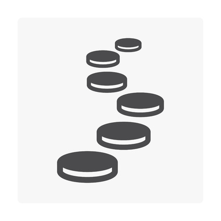 Concrete paver block floor icon on white.のイラスト素材