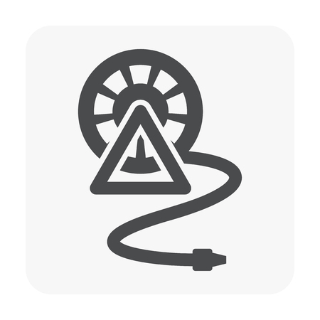 Rubber tube icon on white.のイラスト素材