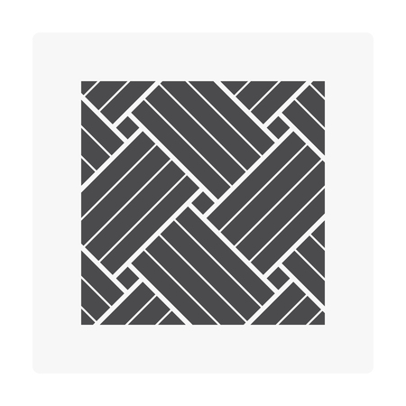 Wood floor pattern icon on white.のイラスト素材