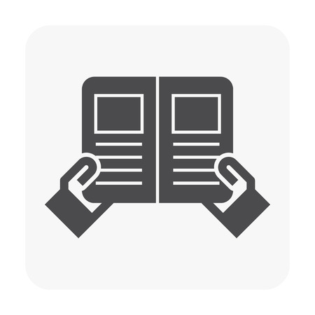 Cooking icon on white with menu or recipe.のイラスト素材