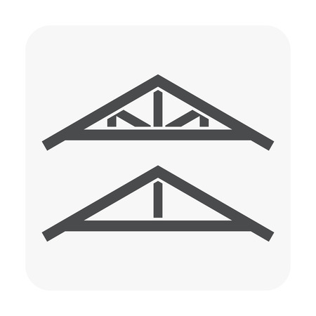 Roof and material icon on white background.のイラスト素材