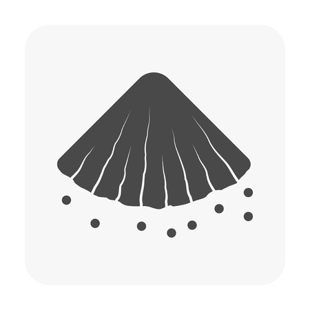 Soil excavation and equipment icon on white background.のイラスト素材