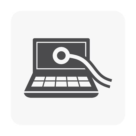 Computer testing vector icon design.のイラスト素材
