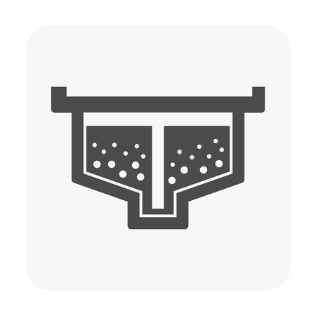 Sedimentation tank icon on white.のイラスト素材