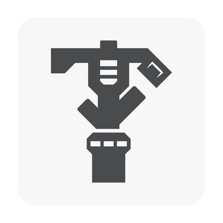 Water sprinkler icon on white.のイラスト素材