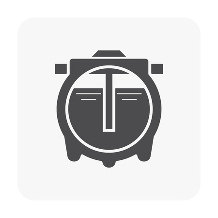 Septic tank icon on white.のイラスト素材