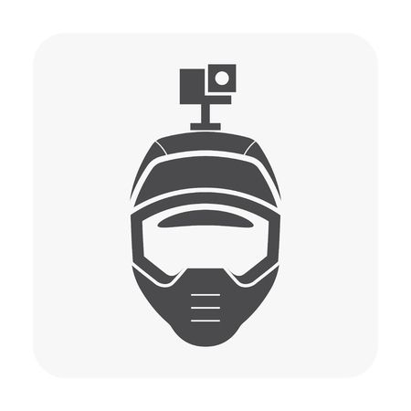 Sport camera and photography equipment vector icon.のイラスト素材