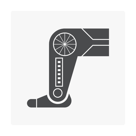 Leg robot icon on white.のイラスト素材