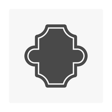 Concrete paver block floor icon on white.のイラスト素材