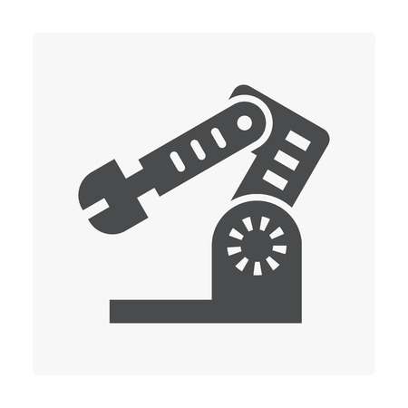 Robot arm icon on white.のイラスト素材