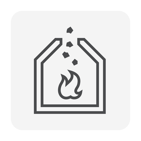 Steel production industry icon, 64x64 perfect pixel and editable stroke.の写真素材