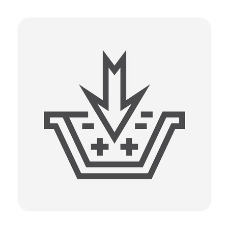 Water treatment and water filter icon, 48x48 pixel perfect and editable stroke.のイラスト素材