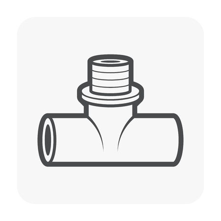Pipe fitting and part for plumbing and piping work.のイラスト素材