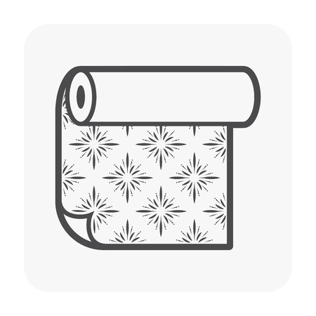 Linoleum pattern icon design, black color.のイラスト素材
