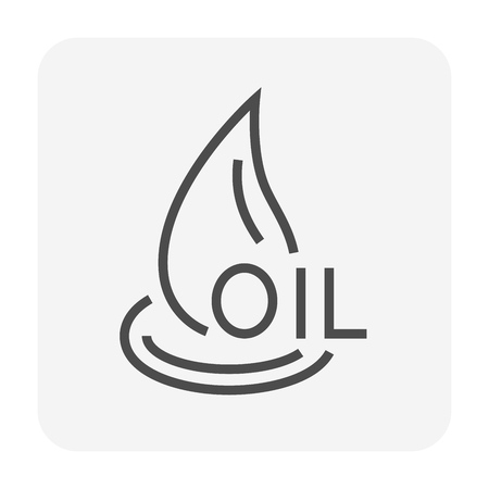 Oil drop icon design, 64x64 perfect pixel and editable stroke.のイラスト素材