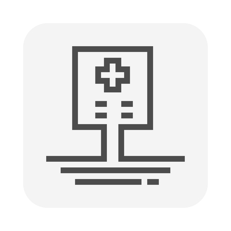 Waste water icon, 64x64 perfect pixel and editable stroke.のイラスト素材