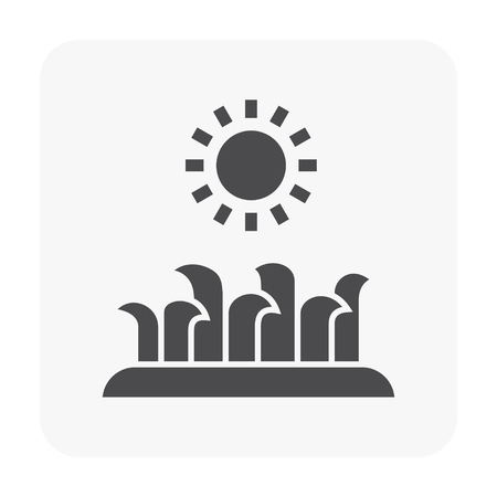 Gardening and tool icon on white background.のイラスト素材