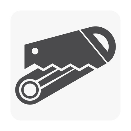 HDPE pipe and connection joint icon on white.のイラスト素材