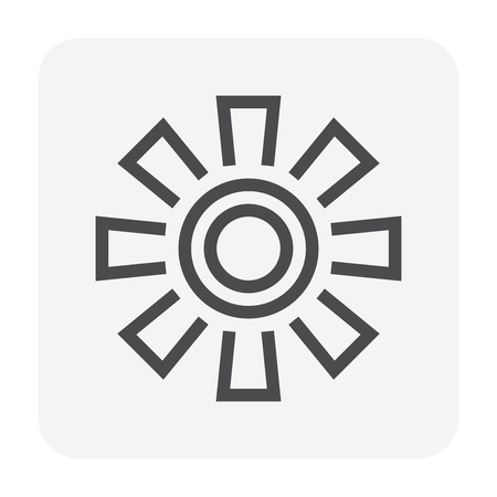 Blade of fan for engine icon design, 48x48 perfect pixel and editable stroke.のイラスト素材