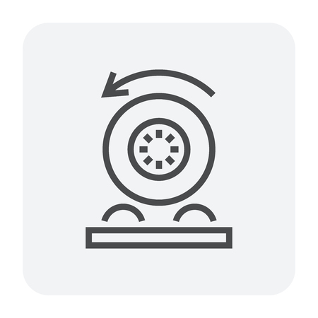 Car performance test icon design, editable stroke.のイラスト素材