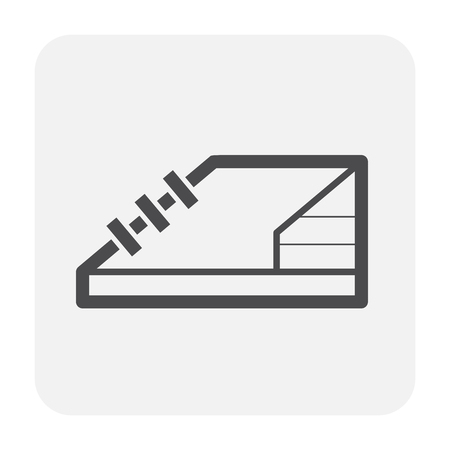 Bike part and equipment icon design, black and outline.のイラスト素材