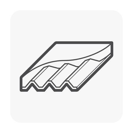 Concrete slab and floor icon set.のイラスト素材