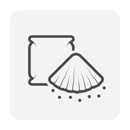 Tile floor installation and material icon.のイラスト素材