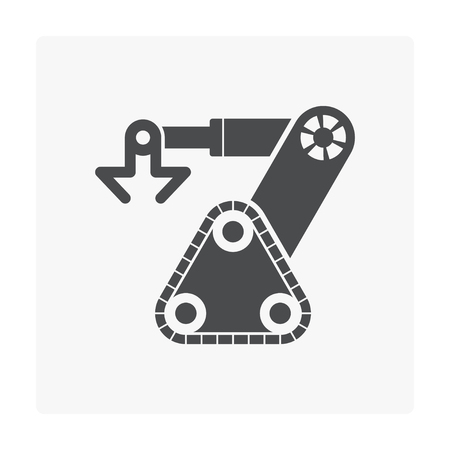 Robot arm icon on white.のイラスト素材