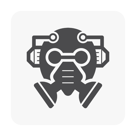 Safety equipment icon on white.のイラスト素材